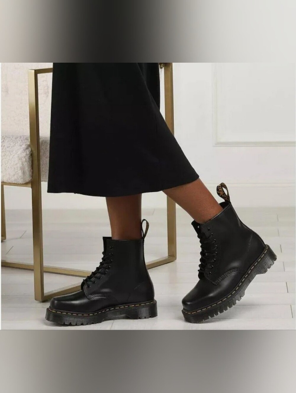 Dr Martens1460 Bex Squared Women's  Smooth Leather Boots Black Size 39